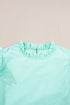 Layered Ric Rac Cap Sleeve Filled Neck Blouse